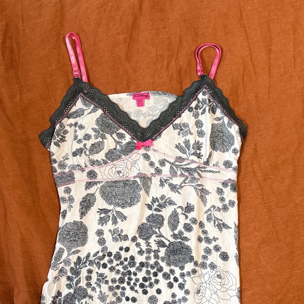 Women's PJ Salvage Floral Lace Trim Chemise